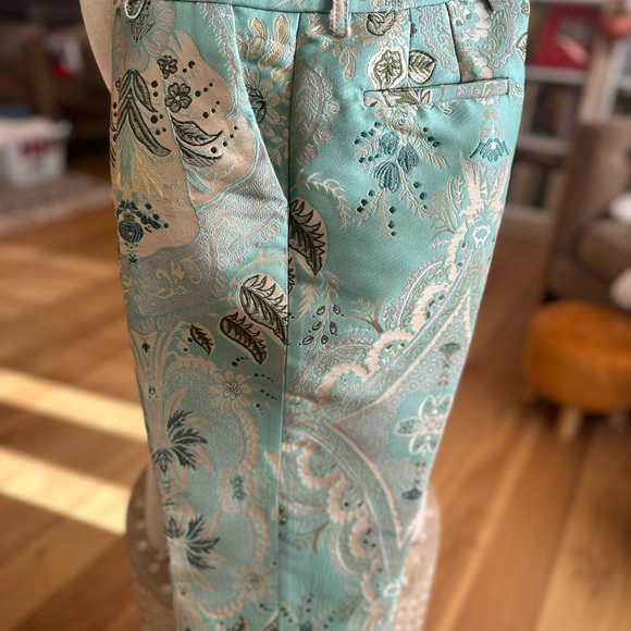 ETRO JACQUARD CIGARETTE TROUSERS- Size 40 Italian - Picture 6 of 16